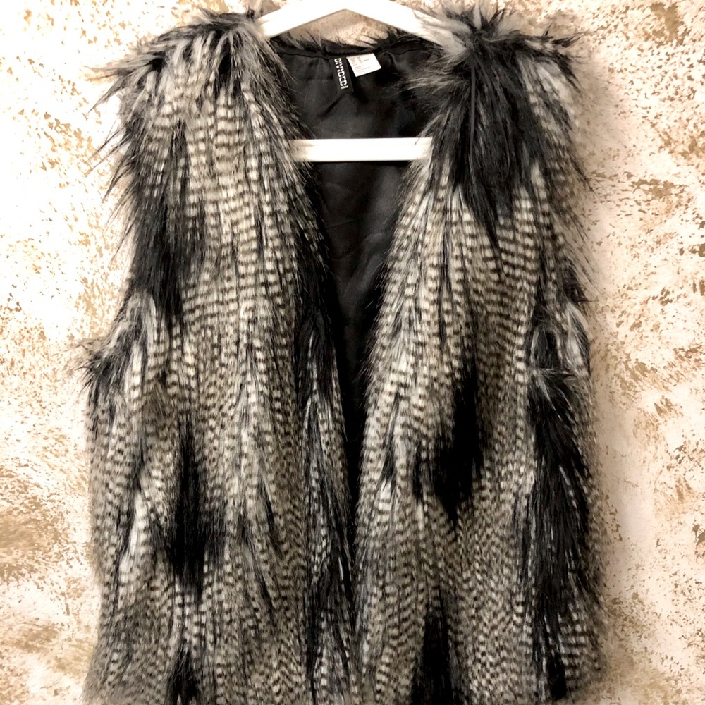 Divided Faux Fur Vest- New, No Tags